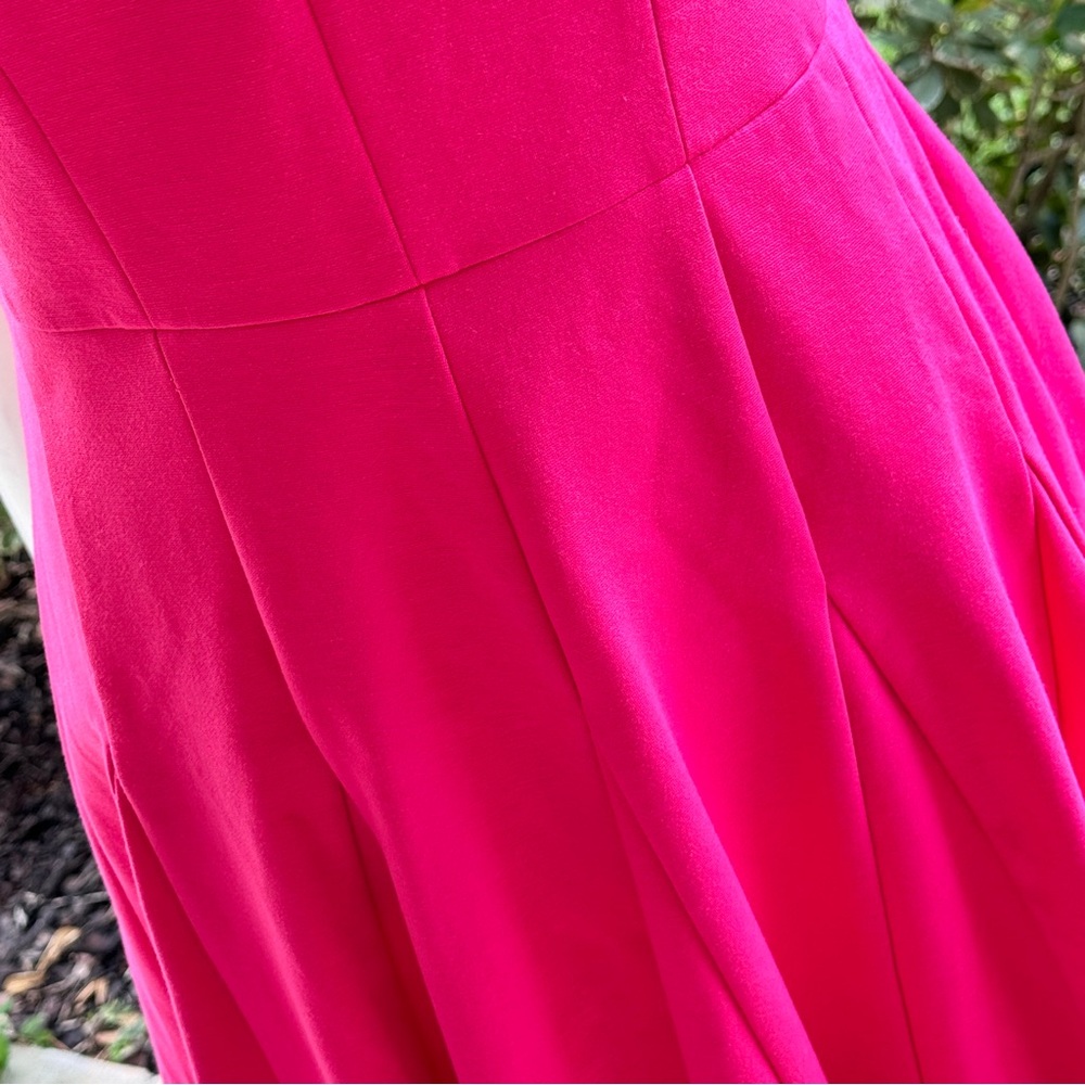 Banana Republic Ponte Skater Dress Fit Flare Criss Cross Back Pink NEW - Picture 7 of 10